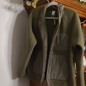 Olive Green Woman's Fleece Jacket